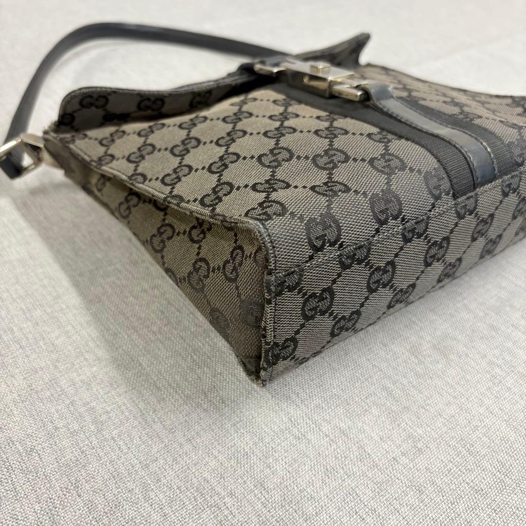GUCCI グッチ ハンドバッグ GG柄 ジャッキー キャンバス ブラック