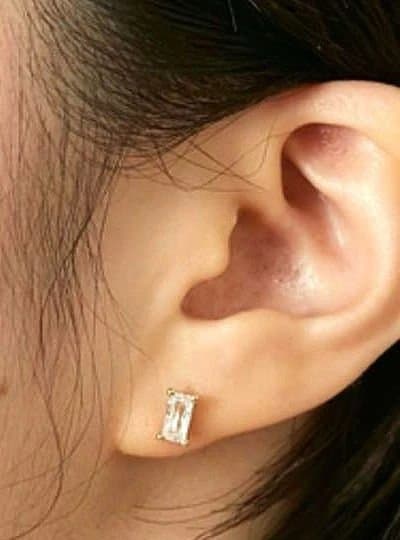 ⭐️Baqless/バックレス ジルコニアコレクション スクエアピアス