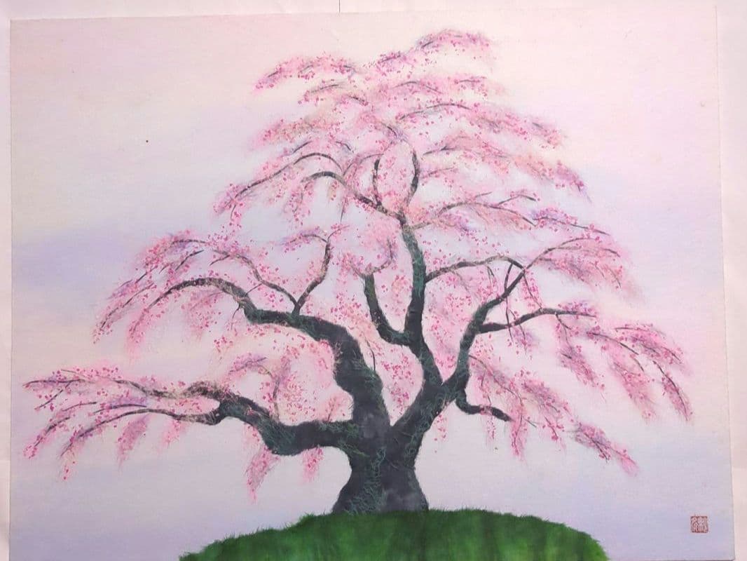 期間限定値下げ！【ちぎり絵】　桜の宴　(P 10サイズ)　暮らしに彩りを