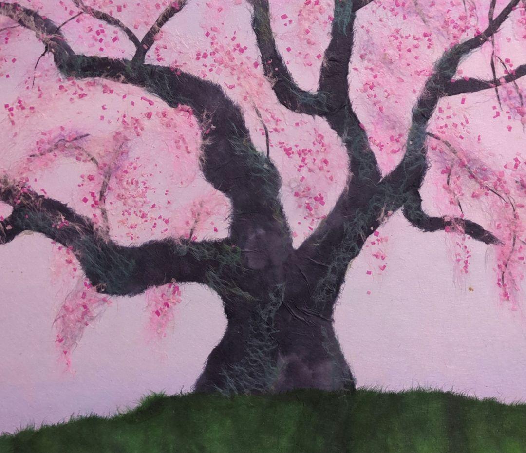 期間限定値下げ！【ちぎり絵】　桜の宴　(P 10サイズ)　暮らしに彩りを