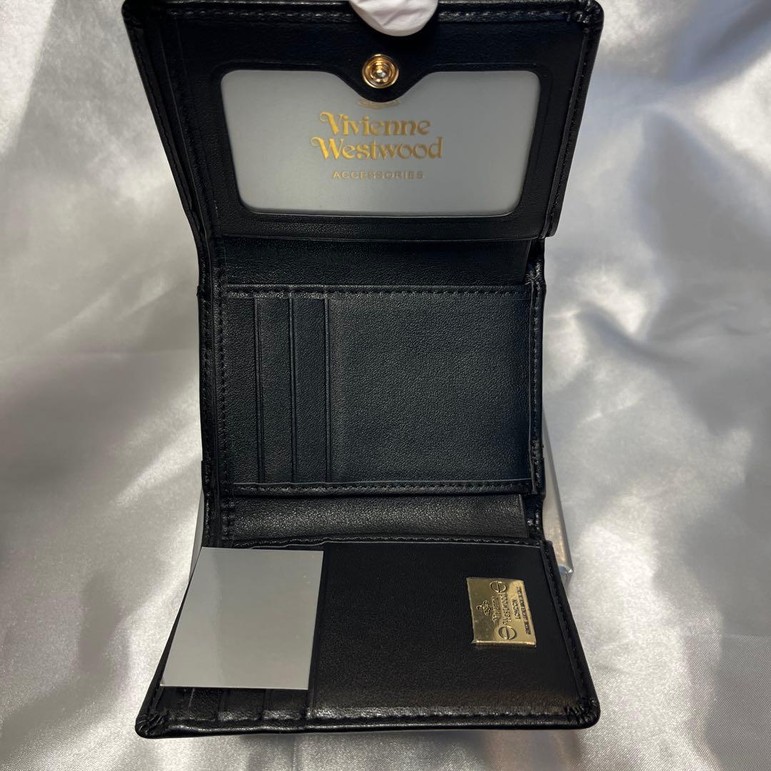 新品 Vivienne Westwood ブラック三つ折り財布