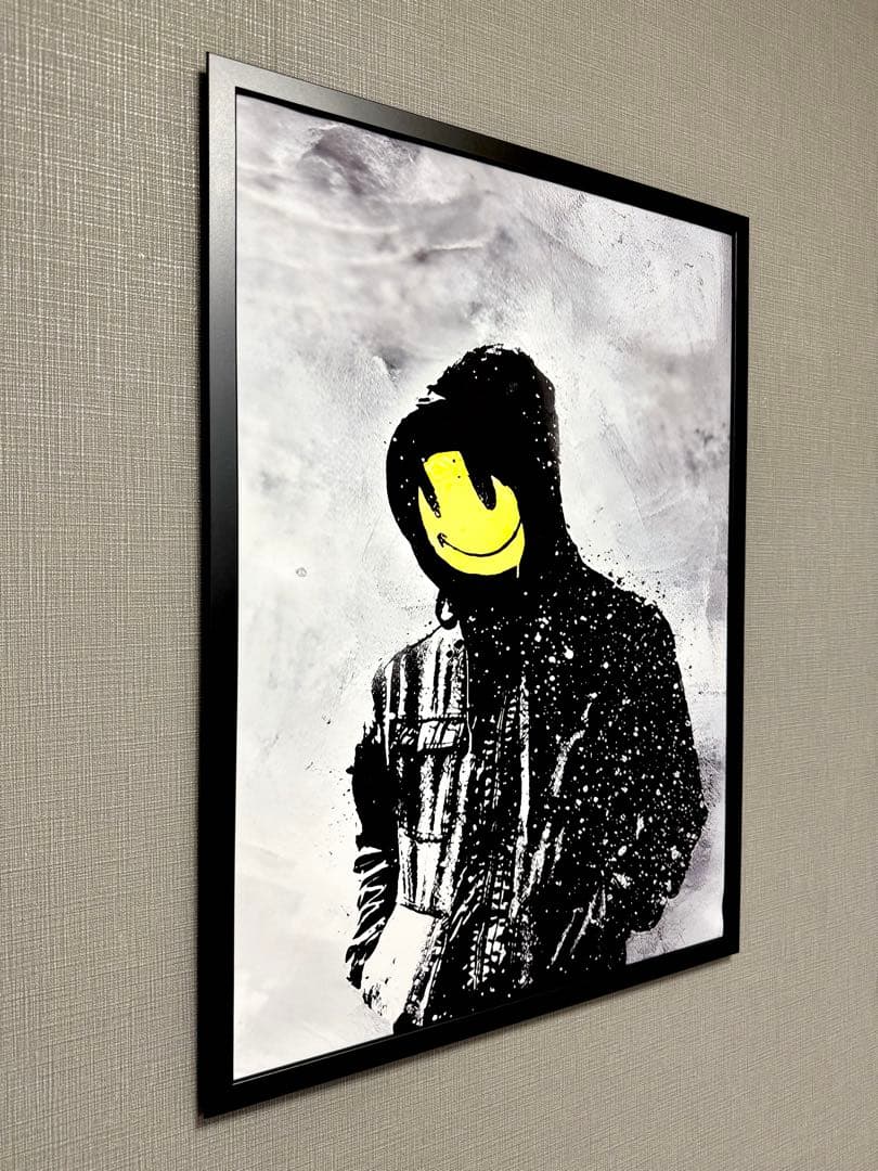 No.239フレーム付きキャンバスアート　バンクシー　バスキア　インテリア絵画