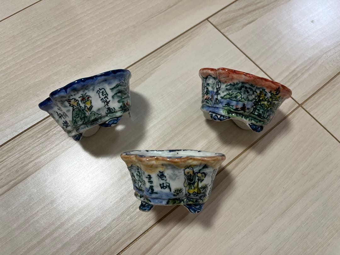陶翠鉢　盆栽鉢　3点セット①