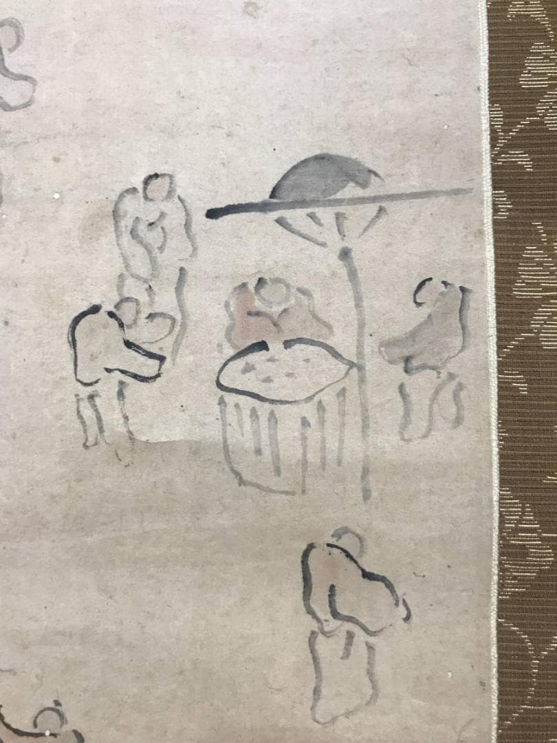 【真作】池大雅/人物図/掛軸/名家伝来/AC-594