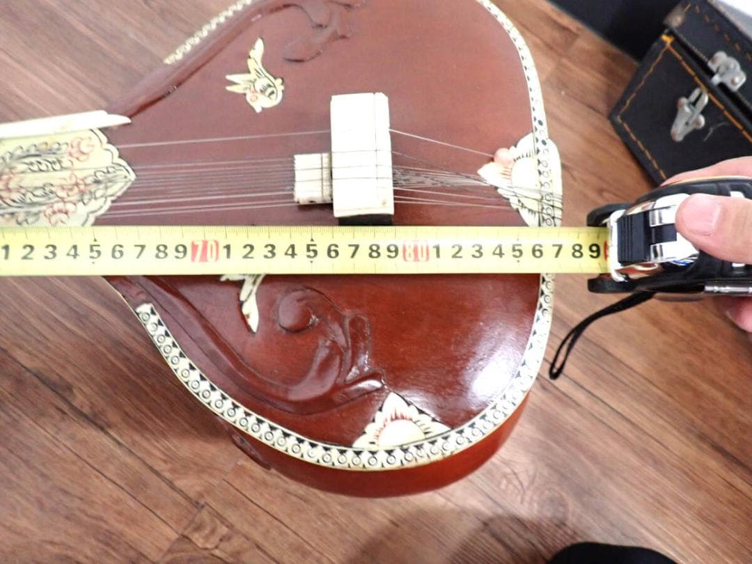 シタール ハードケース付き 民族楽器 インド 51457