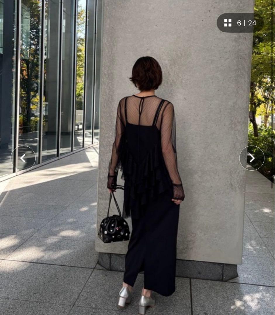 スーツ・フォーマル・ドレス Tulle Frill Top Set Dress AMERI