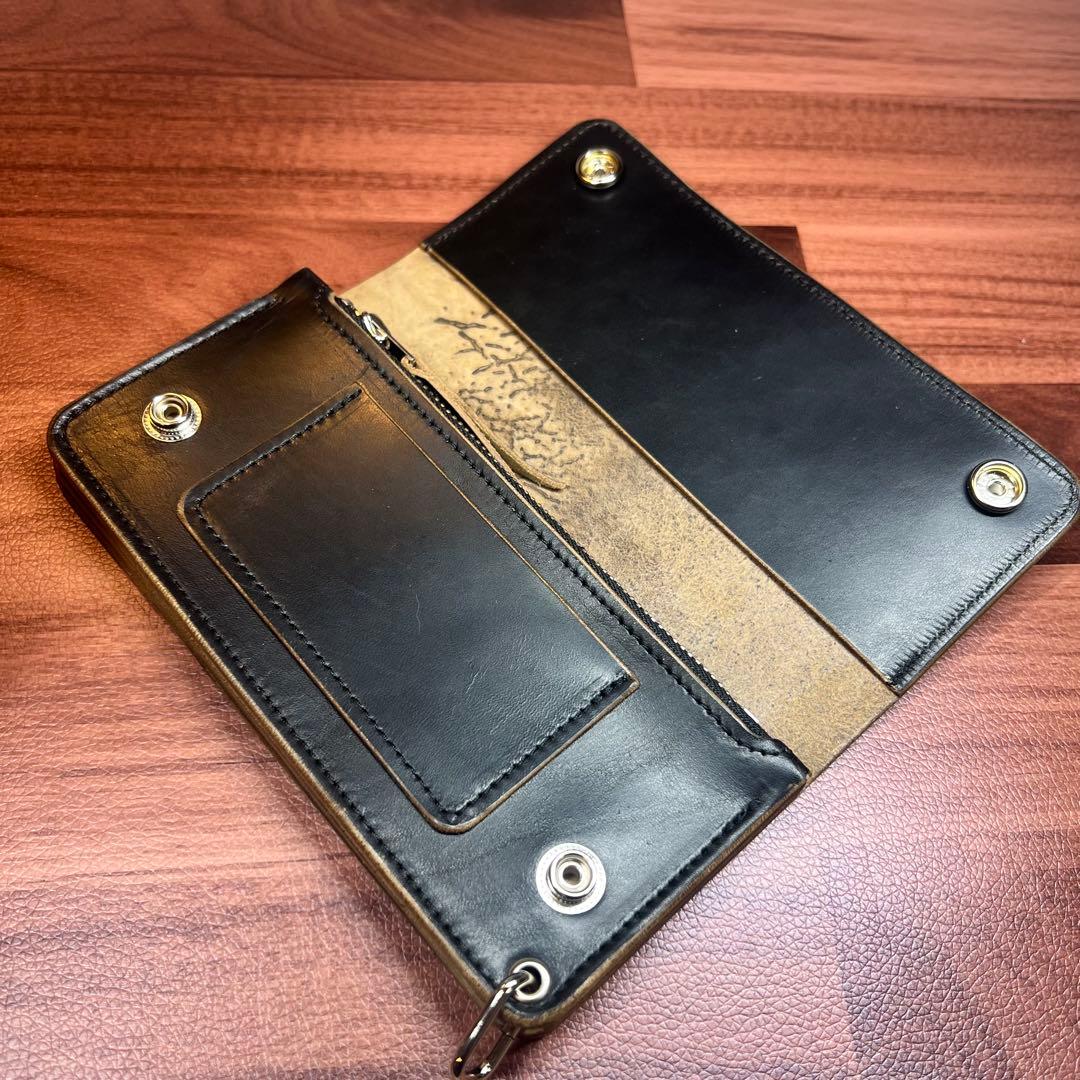 Feuer様オーダー品【トラッカーウォレット ロング】 3層 ホースバット