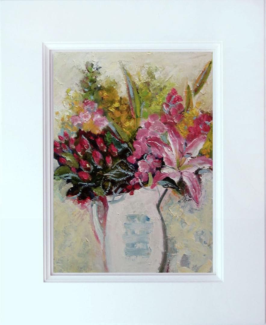 油絵 菅家令子 絵 絵画 インテリア uF6-112302 花