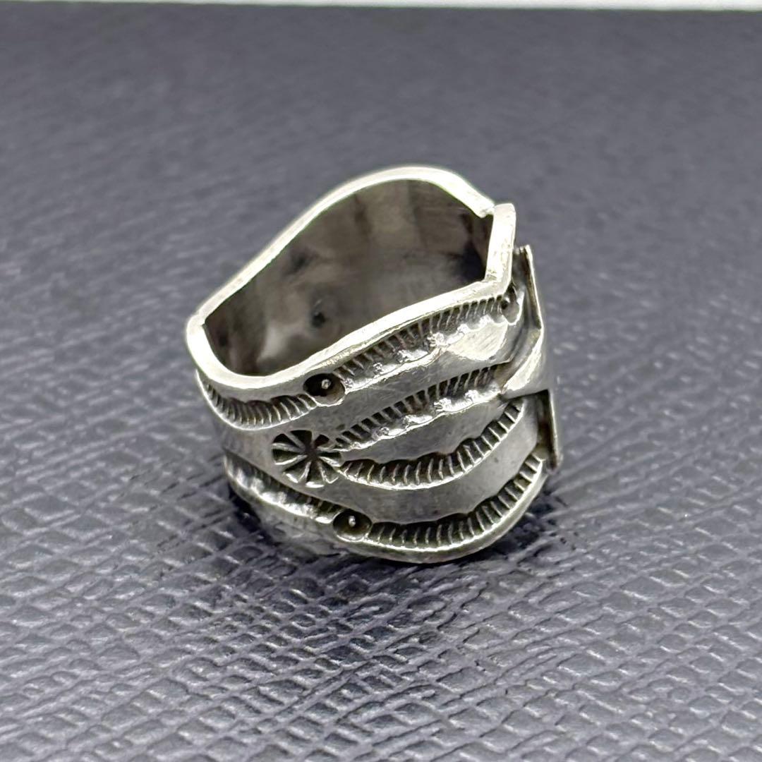 サンシャインリーブス スター スタンプワーク シルバー リング 12号 希少