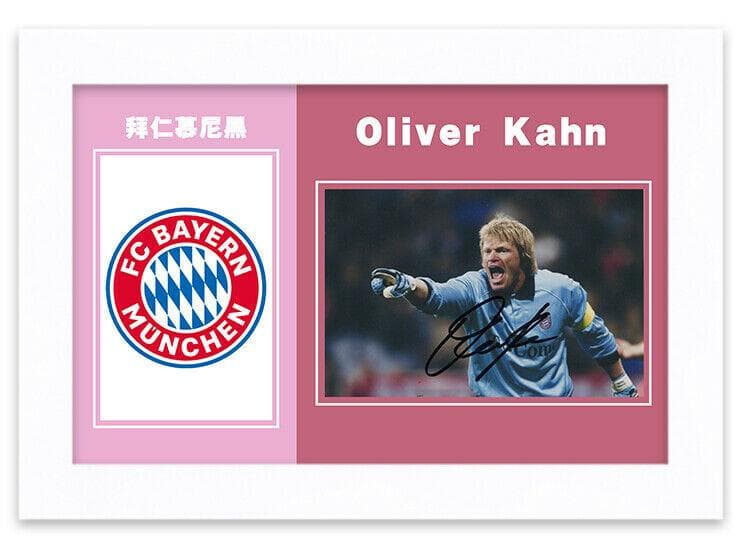 直筆サイン入り写真 オリバー・カーン FCバイエルン・ミュンヘン SA鑑定済