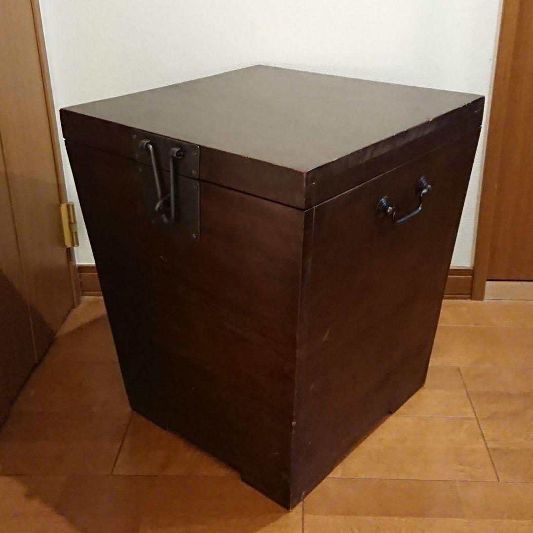 アンティーク雑貨 昭和レトロ 古い 木箱 ゴミ箱 収納箱 ボックス
