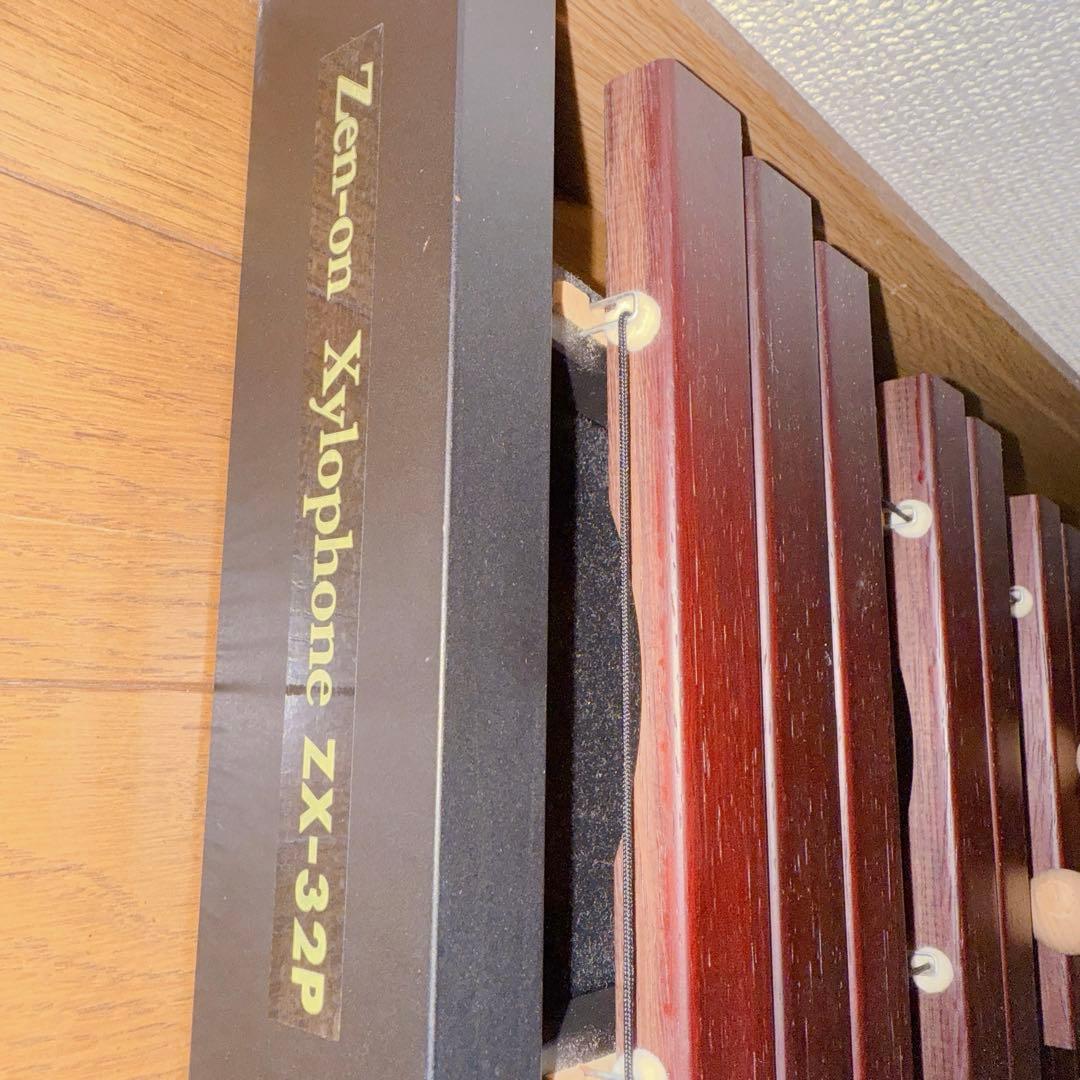 ゼンオン シロホン ZX-32P 卓上木琴 バチ・箱付き