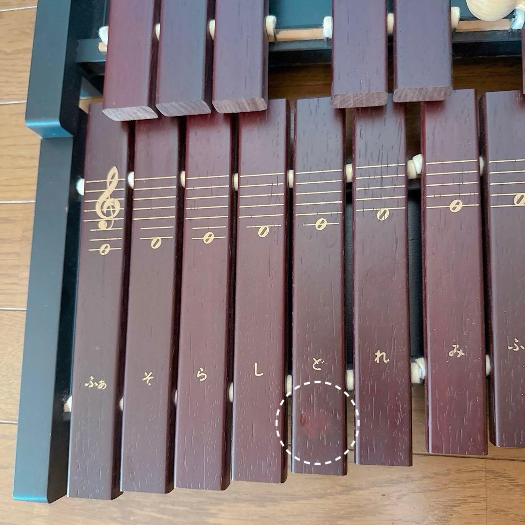 ゼンオン シロホン ZX-32P 卓上木琴 バチ・箱付き