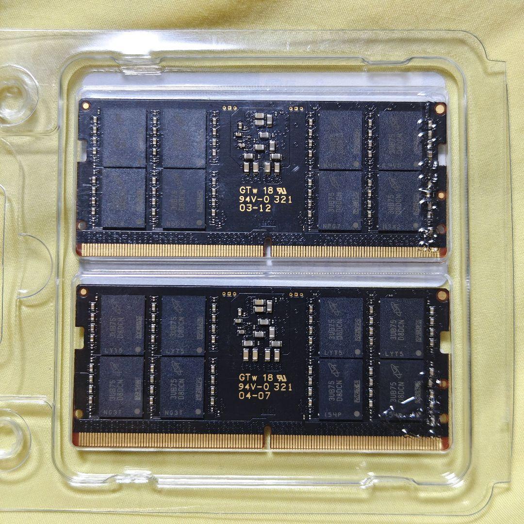 Crucial DDR5-5600 SODIMM 32GBx2枚セット 64GB