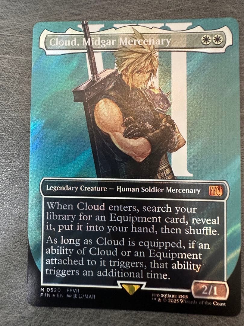 ミッドガルの傭兵、クラウド　サージfoil 英語