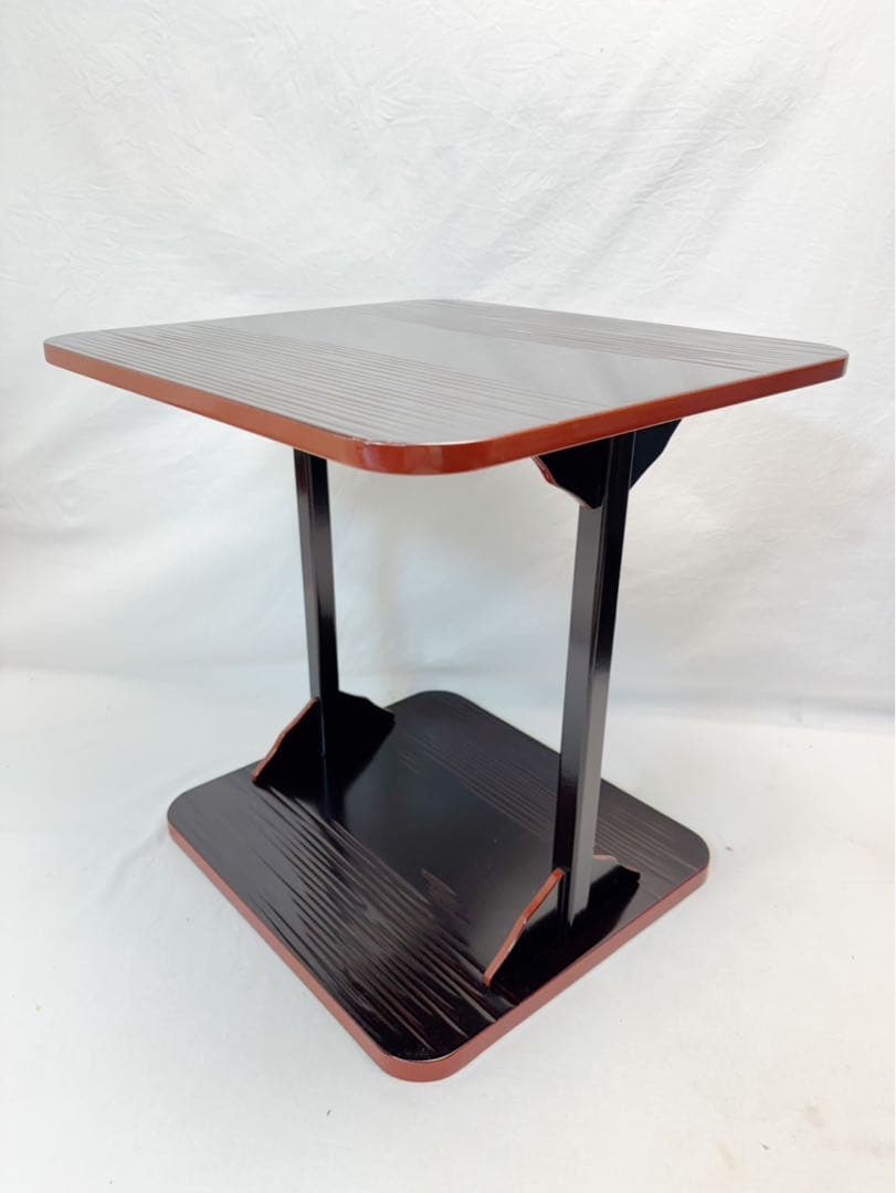 茶道具 碌々斎好写 糸巻棚 青漆爪紅 茶道具 即中斎好 溜塗 小四方棚 元箱