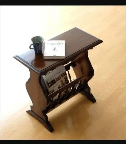 サイドテーブル 木製 マホガニー クラシック ダークブラウン アンティーク風