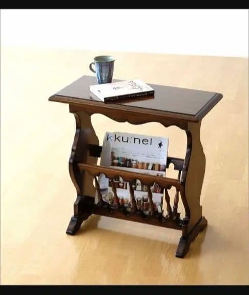 サイドテーブル 木製 マホガニー クラシック ダークブラウン アンティーク風