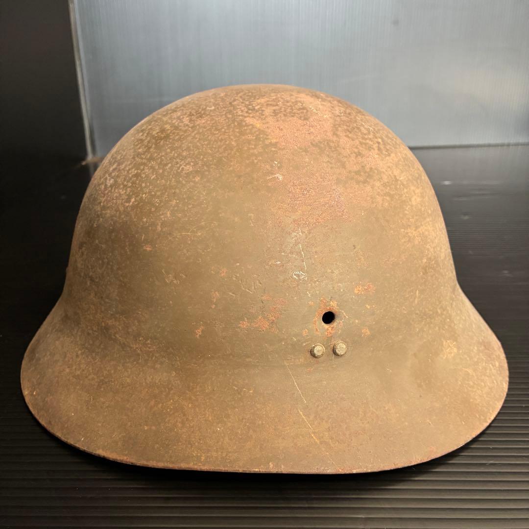 鋼製 日本軍 鉄帽 当時物 九〇式 ヘルメット ミリタリー 975g 綺麗