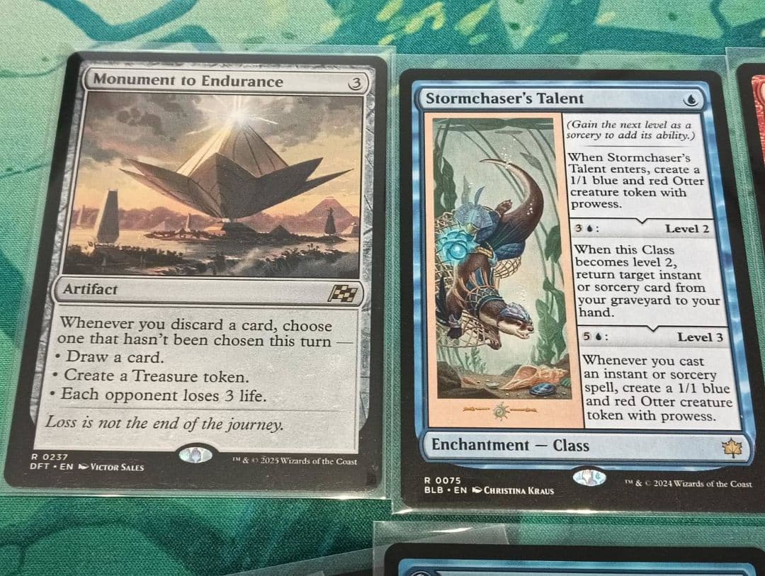 未使用品☆嵐追いの才能、美術家の才能、忍耐の記念碑　他イゼット講義デッキパーツ