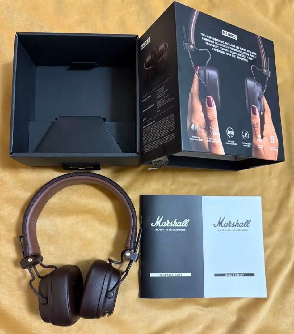 Marshall ワイヤレスヘッドホン Major V ブラウン