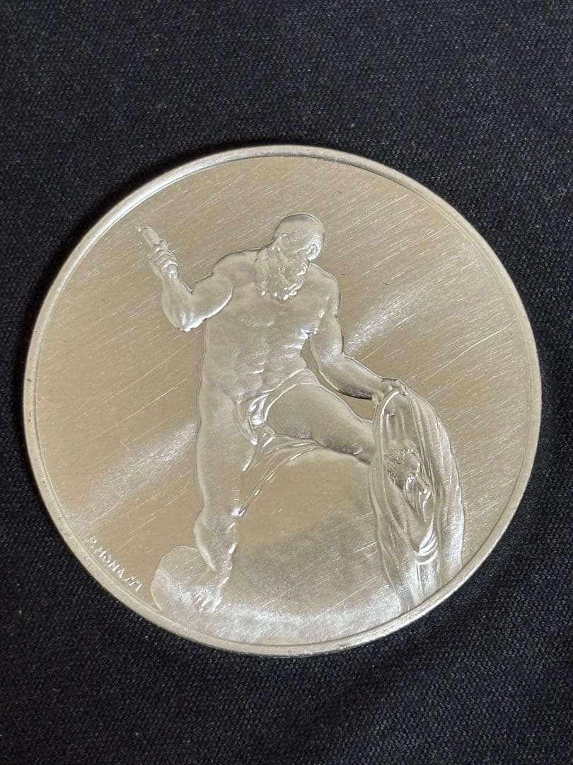 【純銀製】ミケランジェロ生誕五百年記念純銀メダル 純銀刻印有り！重量40.6g