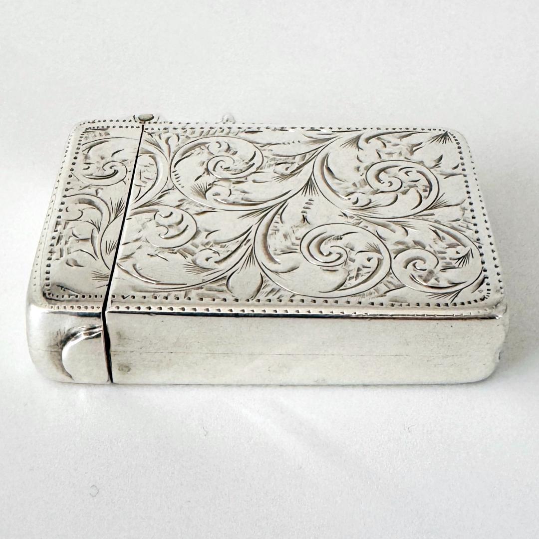 ★1899年代 英国★アンティーク/純銀製/マッチケース/925/チェスター