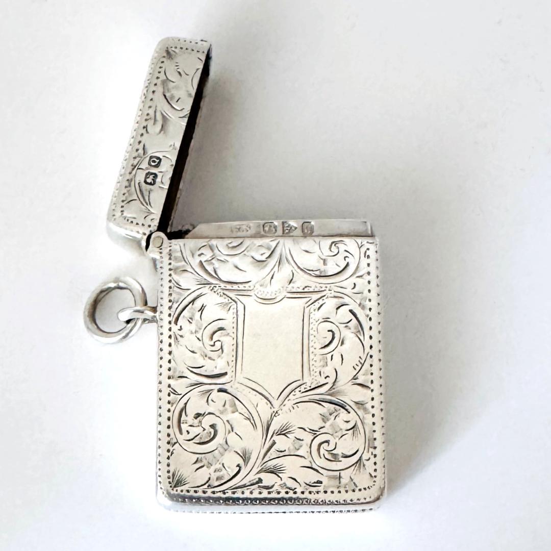 ★1899年代 英国★アンティーク/純銀製/マッチケース/925/チェスター