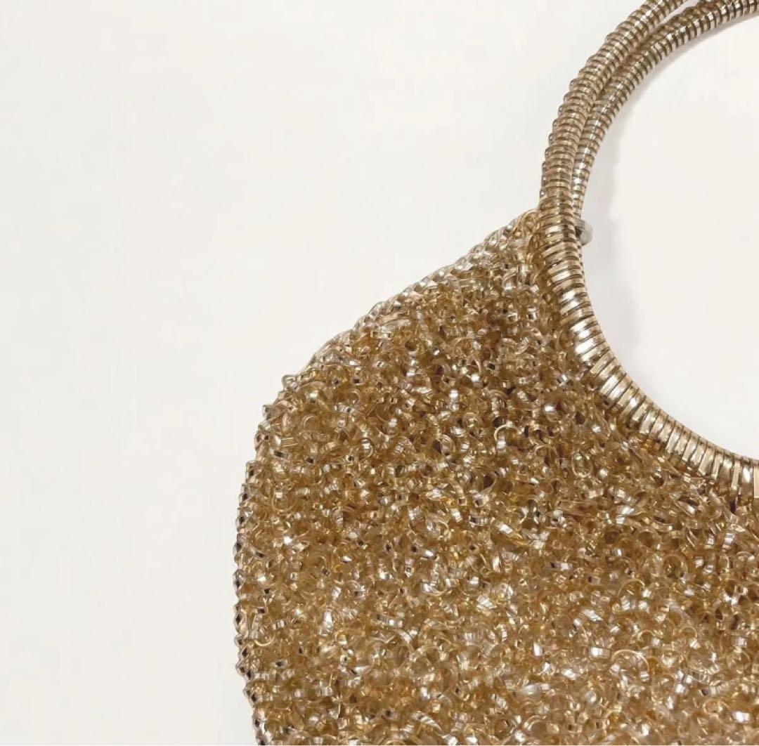 アンテプリマ バスケット シルバーゴールド ワイヤーバッグ