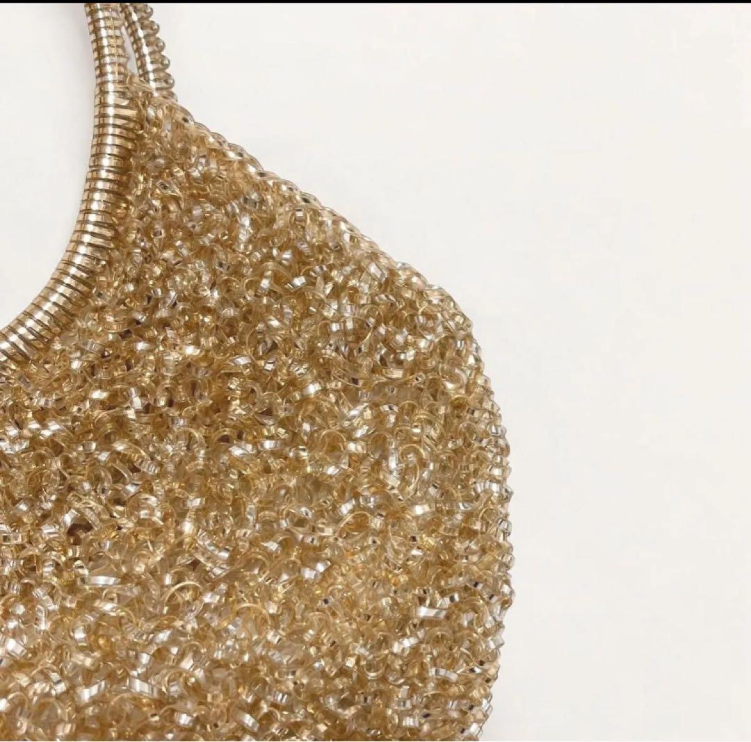 アンテプリマ バスケット シルバーゴールド ワイヤーバッグ