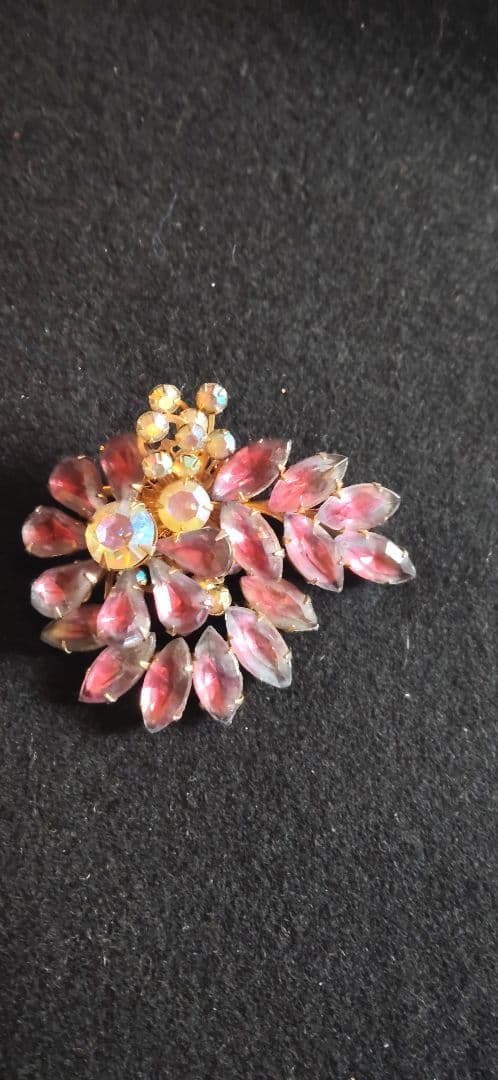 アンティーク　ミラクルガラスのブローチ