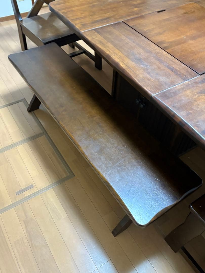 カリモク RUSTIC ダイニングテーブル 囲炉裏 ベンチ　ダイニングチェア