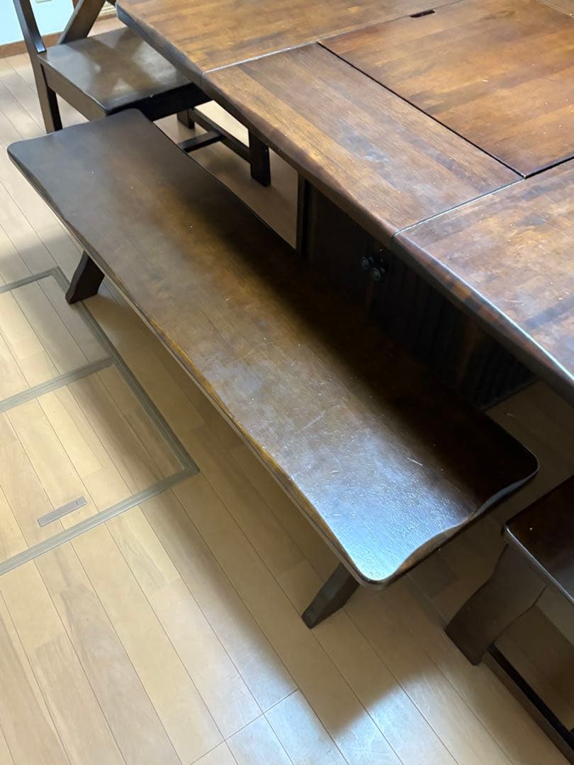 カリモク RUSTIC ダイニングテーブル 囲炉裏 ベンチ　ダイニングチェア