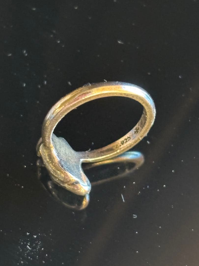 クロムハーツ リップ&タン ストーンズ ピンキーリング シルバー925