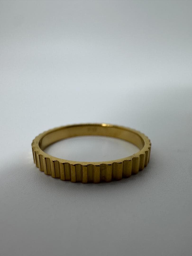 K18ゴールド ギザギザリング 1.07g/11号