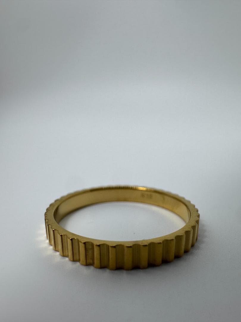 K18ゴールド ギザギザリング 1.07g/11号