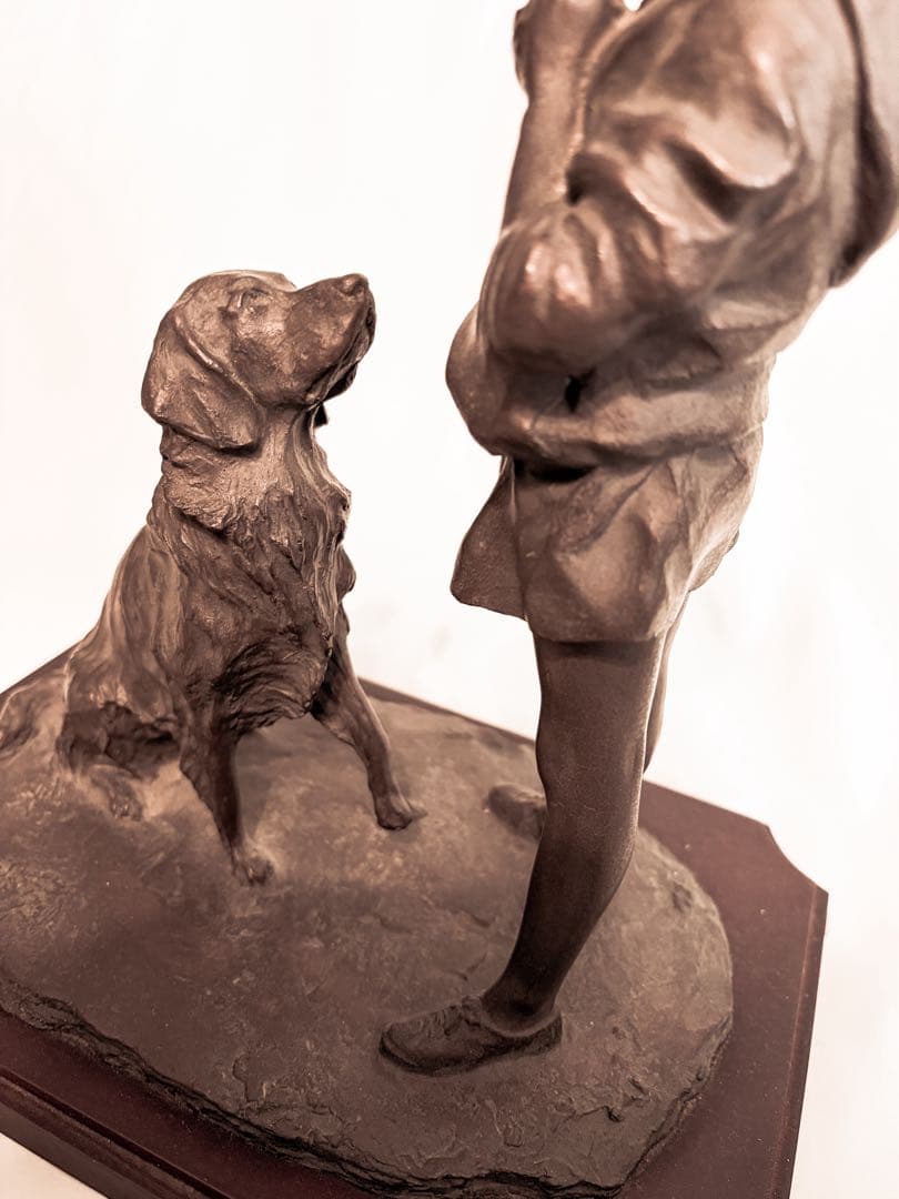 【真作・定価20万円】 大道寺 光弘 作『FRIENDS』　高級　ブロンズ像