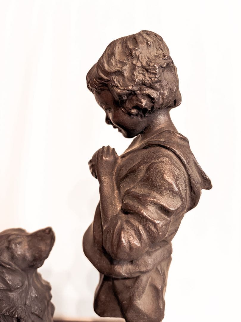 【真作・定価20万円】 大道寺 光弘 作『FRIENDS』　高級　ブロンズ像