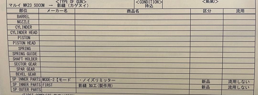 東京マルイSOCOM MK23 影縫カスタム 専用ケース付き