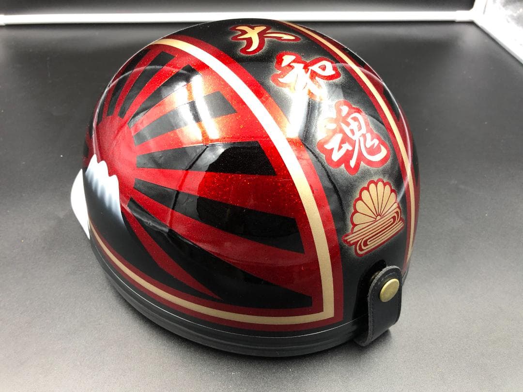 コルク半　カスタム　富士日章　三つボタン　黒赤　ラメ　高級クリヤ送料無料