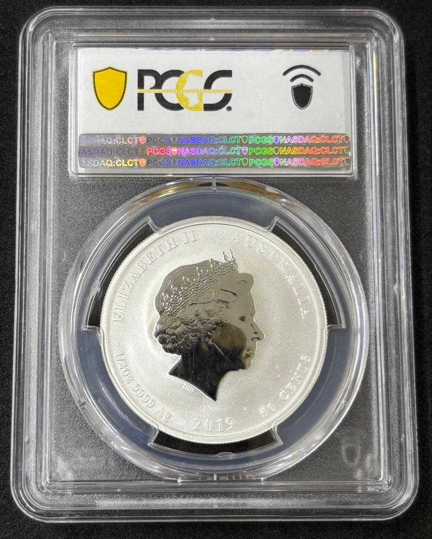 2019年 オーストラリア 亥年 50セント 銀貨　TOPPOP