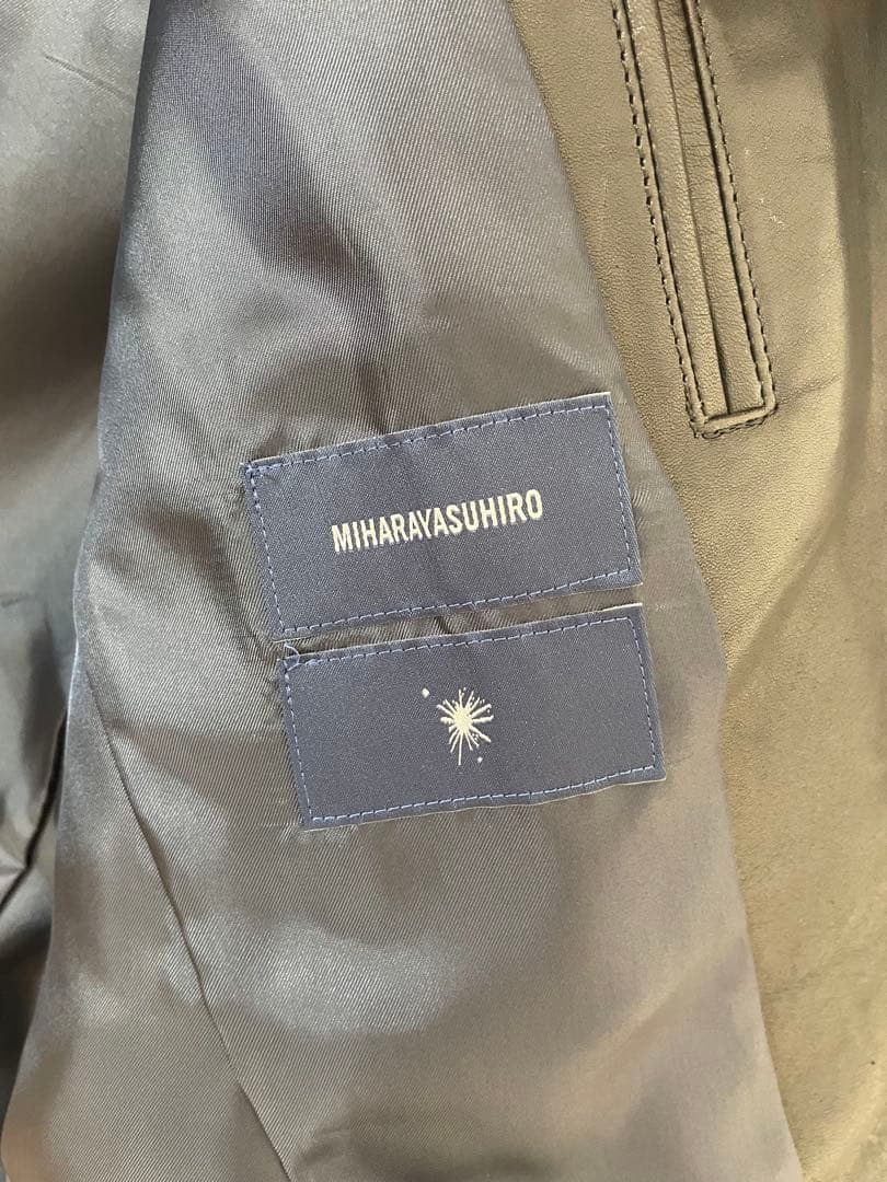 ミハラヤスヒロ　黒　レザーシングルライダースジャケット