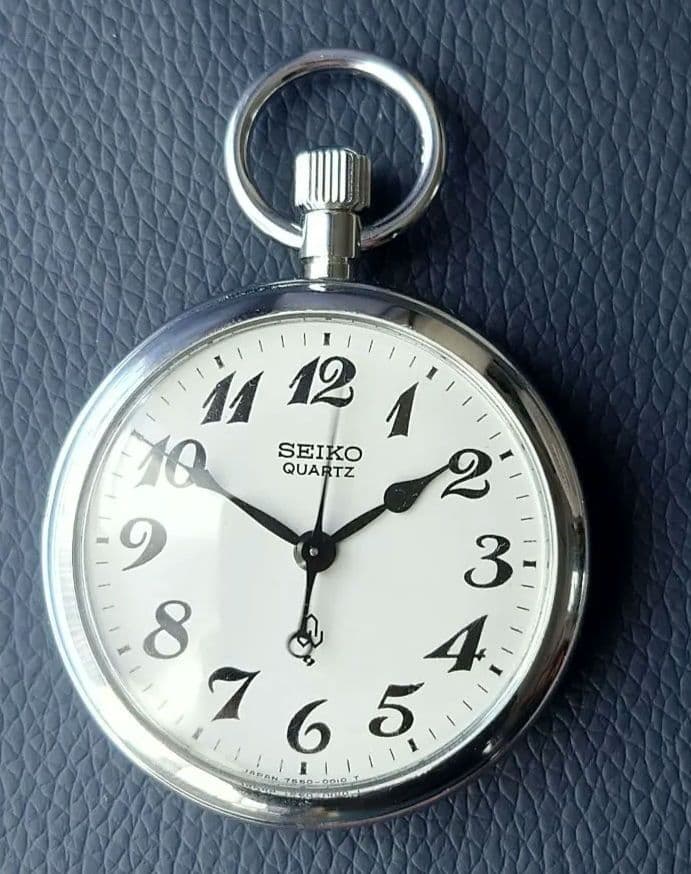 【稼働中】高崎駅100周年 記念刻印あり セイコー 懐中時計 鉄道時計 クォーツ