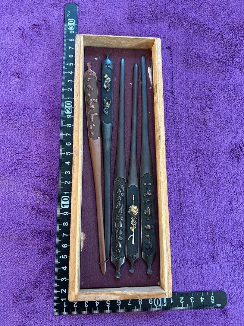 こうがい 刀装具 5本セット 日本刀 武具 骨董 アンティーク