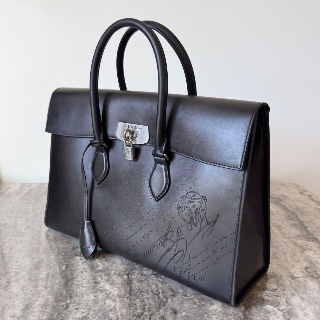 極美品 定価72.6万円 ベルルッティ エミーオ スクリットレザーブリーフケース