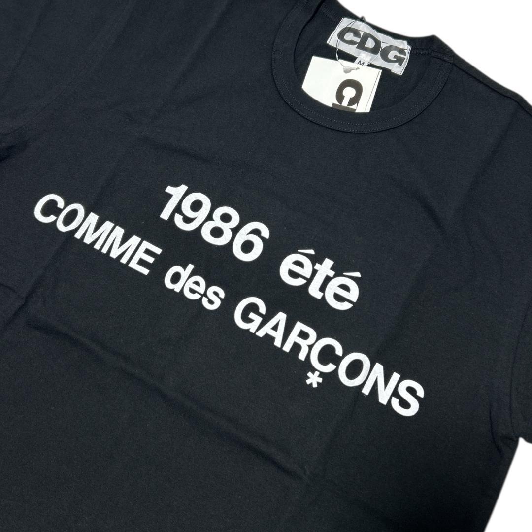 新品 CDG コムデギャルソン 1986 ロゴ Tシャツ 黒 L 日本製