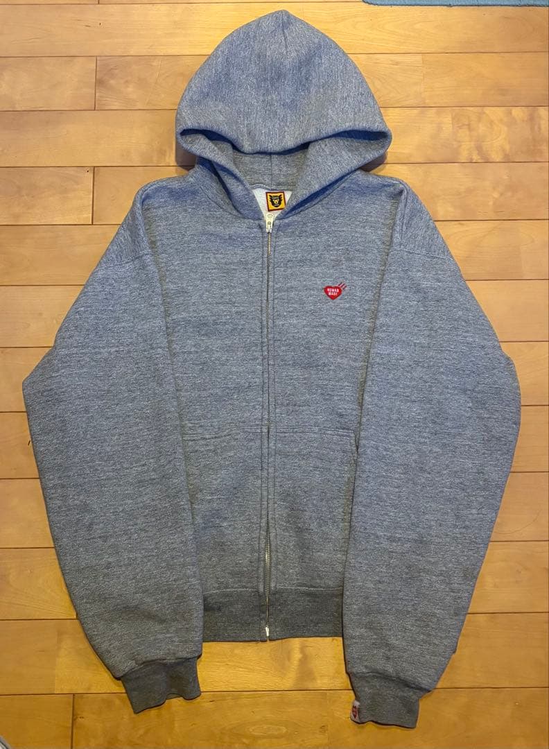 【店舗限定】HUMAN MADE ジップパーカー グレー Mサイズ