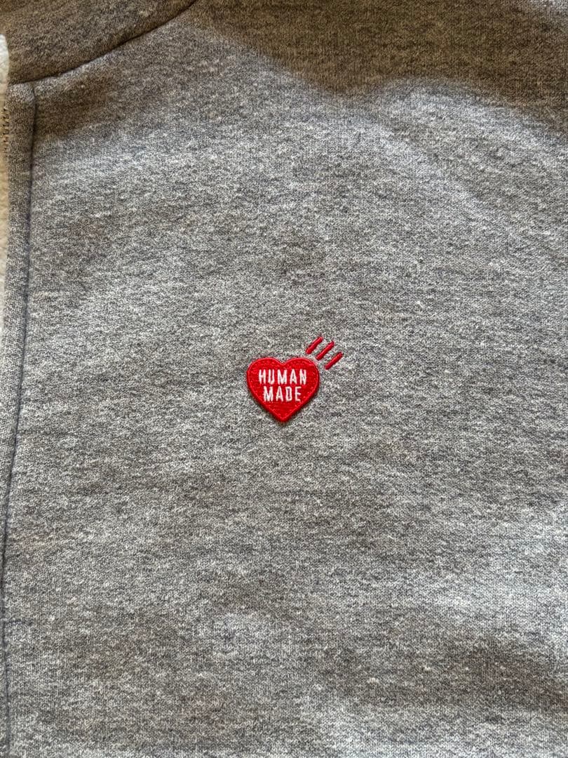 【店舗限定】HUMAN MADE ジップパーカー グレー Mサイズ
