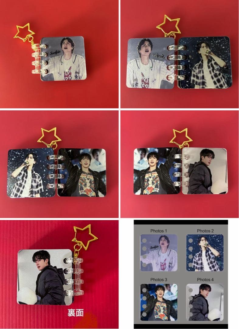 BTS JIN キャンバスポーチ（ブラック・ピンク）