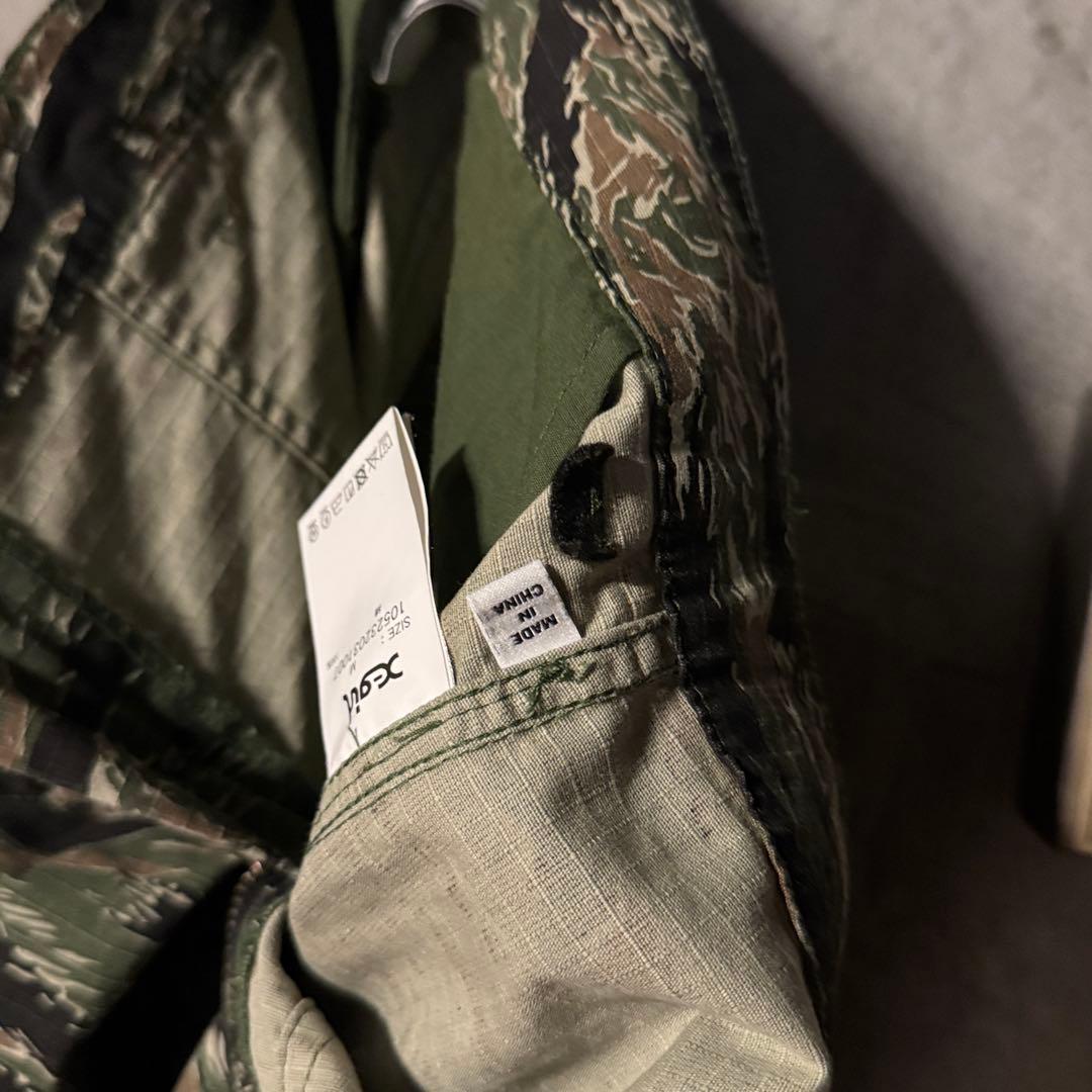 レディース X-girl エックスガール タイガーストライプカモパンツ 軍パン